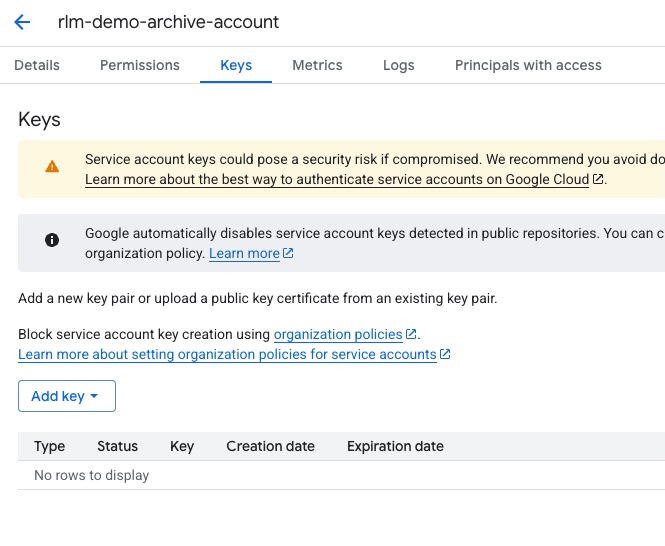 Select Service Account