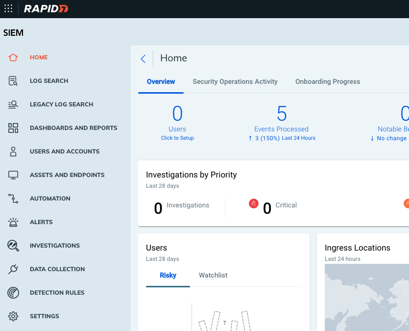 InsightIDR Data Collection sidebar