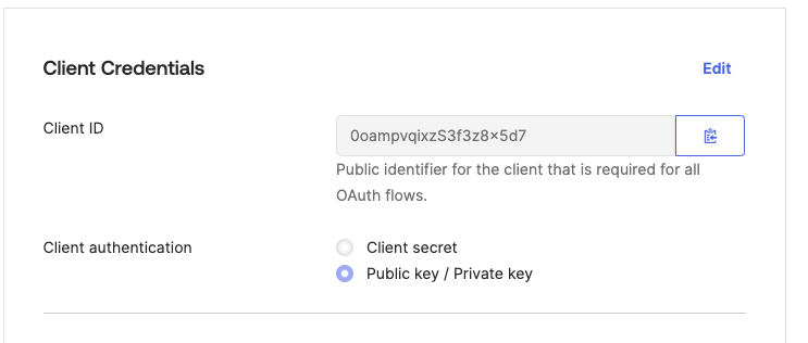Okta Copy client ID