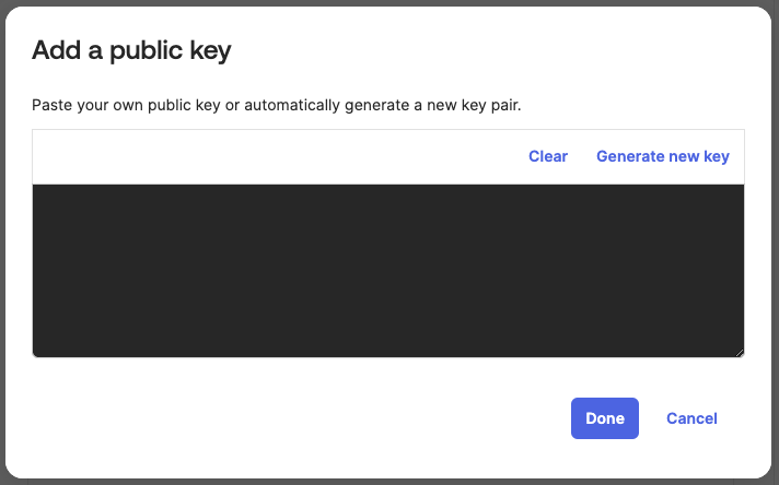 Okta Add public key