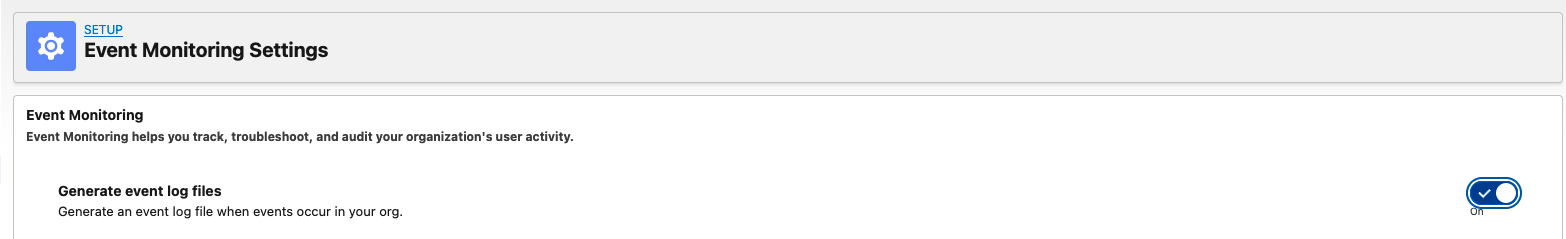Enable Event Log File Generation