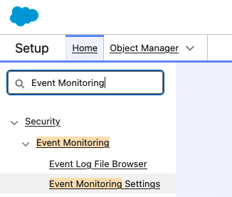 Event Monitoring Settings
