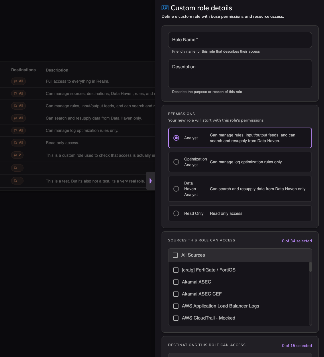 custom roles