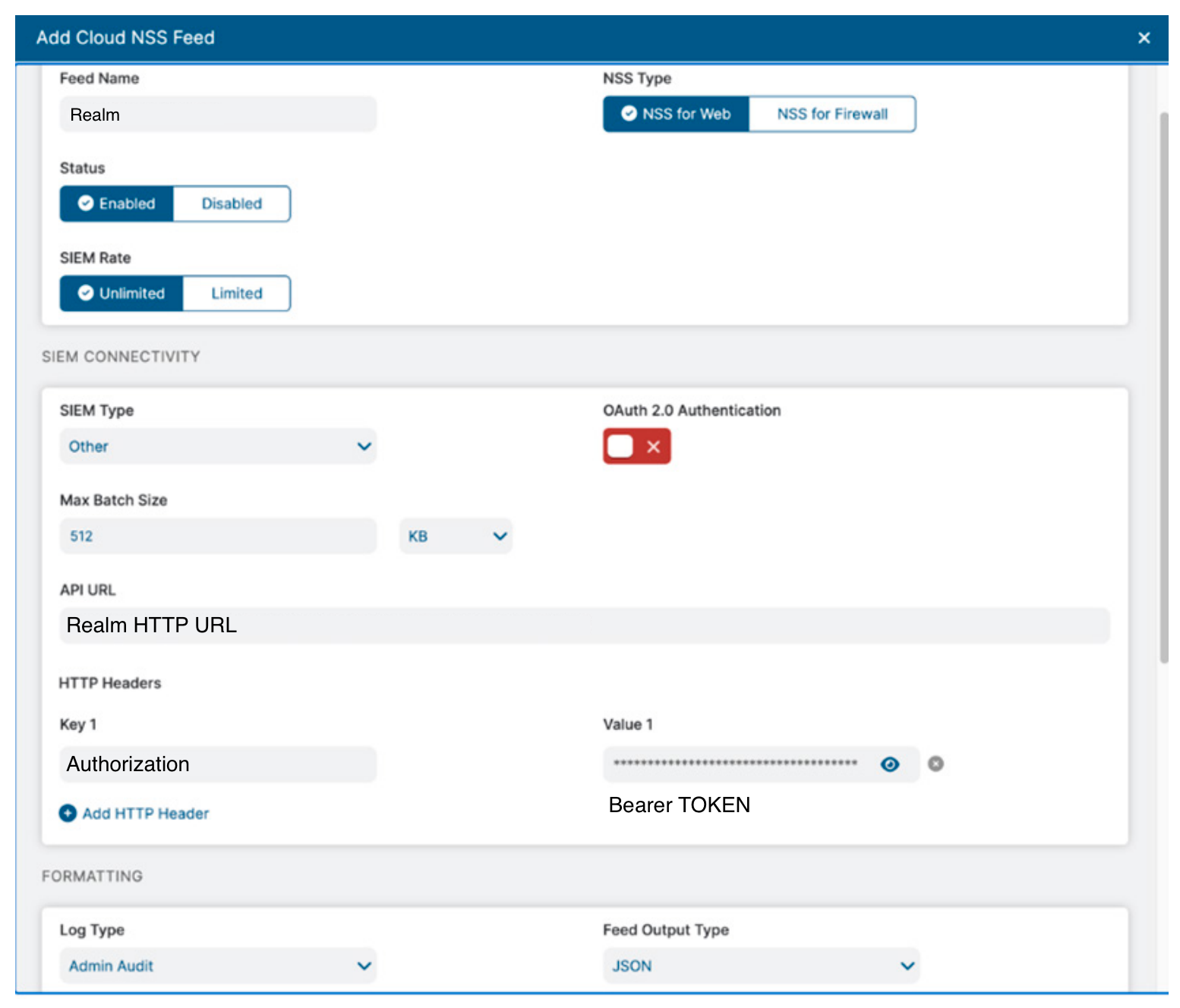 Zscaler NSS cloud setup